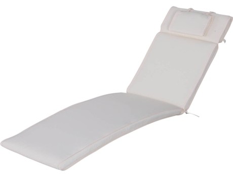 Outsunny Almofada Espreguiçadeira 198x53x5cm Colchão Suave para Espreguiçadeira Almofada Dobrável Cobertura Acolchoada para Exterior para Cadeira Reclinável de Jardim Pátio