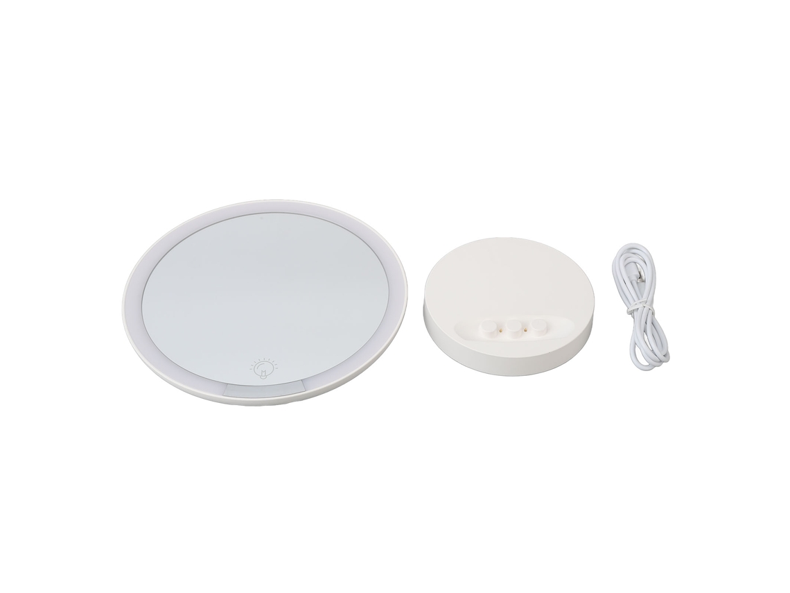 Espejo De Maquillaje Magnético Ajustable 10x Con 3 Luces