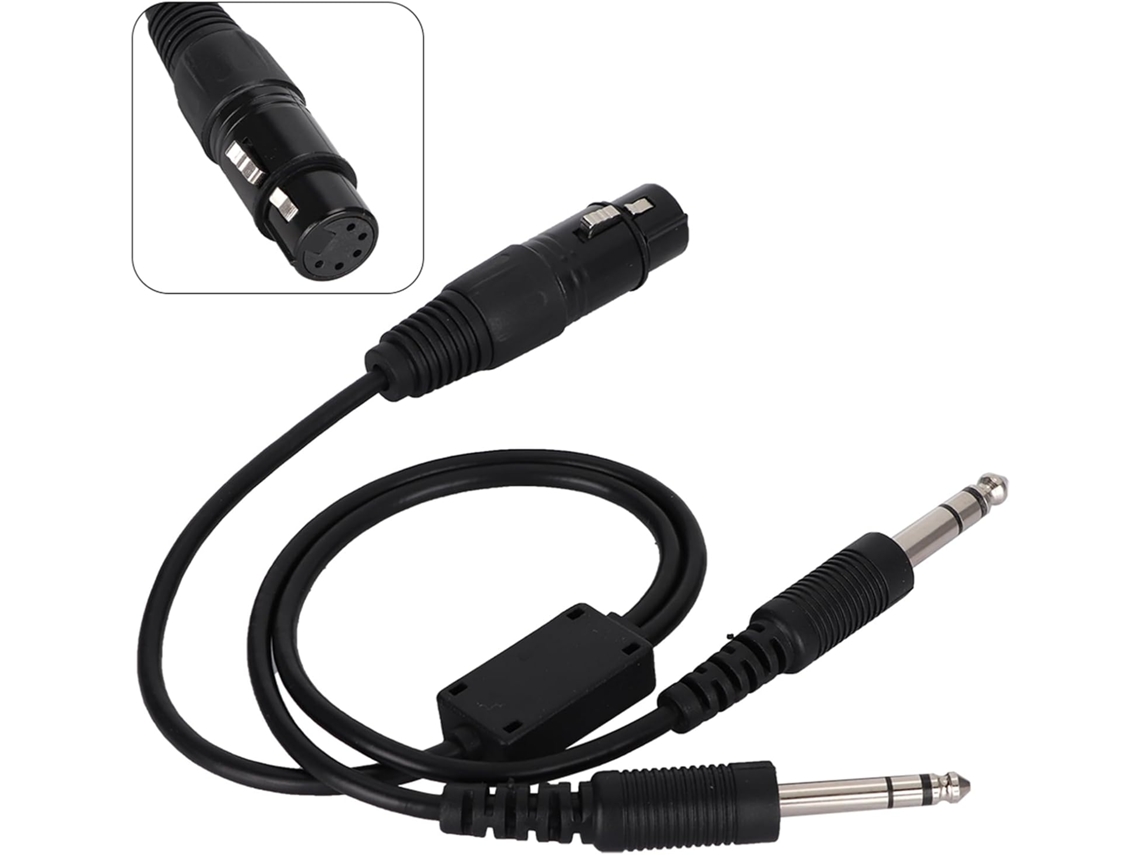 Cabo Adaptador de Fone de Ouvido para Plugue Duplo Ga de 5 Pinos SFUSHOS