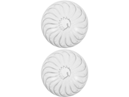 Conjunto de 2 Esferas de Vidro Transparente de 10 Cm com Bolhas, para Substituição em Luminárias Pendentes Tipo Globo. SFUSHOS