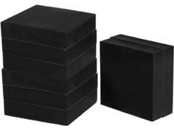 Aboofan 8 Peças De Folhas Autoadesivas Espuma Eva Com Absorção Impacto Para Móveis E Vãos Batentes Portas, Pretas
