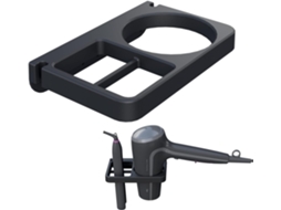 Suporte De Parede Para Secador/chapinha Cabelo, Organizador Ferramentas Com Cabos, Preto.