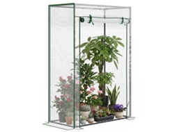 Estufa Com Porta Enrolável E Estrutura De Aço Estufa De Jardim Para Cultivo De Plantas 100x50x150 Cm Transparente