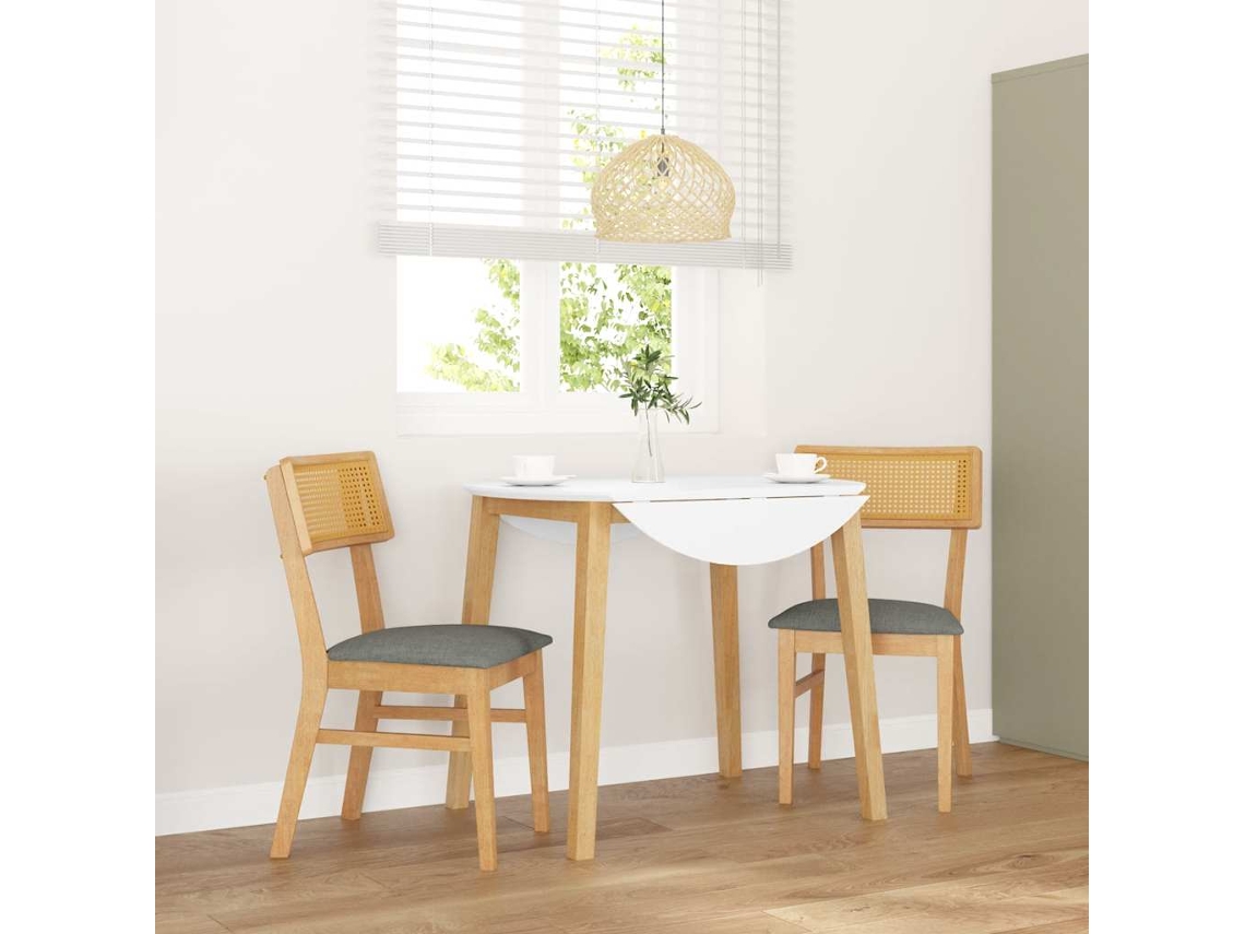Vidaxl Cadeiras De Jantar Com Almofadões 2 Pcs Madeira Maciça