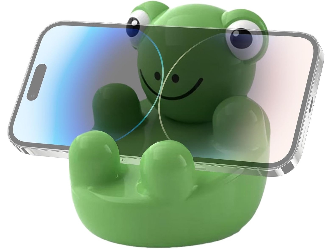 Suporte De Mesa Para Celular Em Formato Sapo, Suporte Criativo Para Celular Em Formato De Animal Desenho Animado