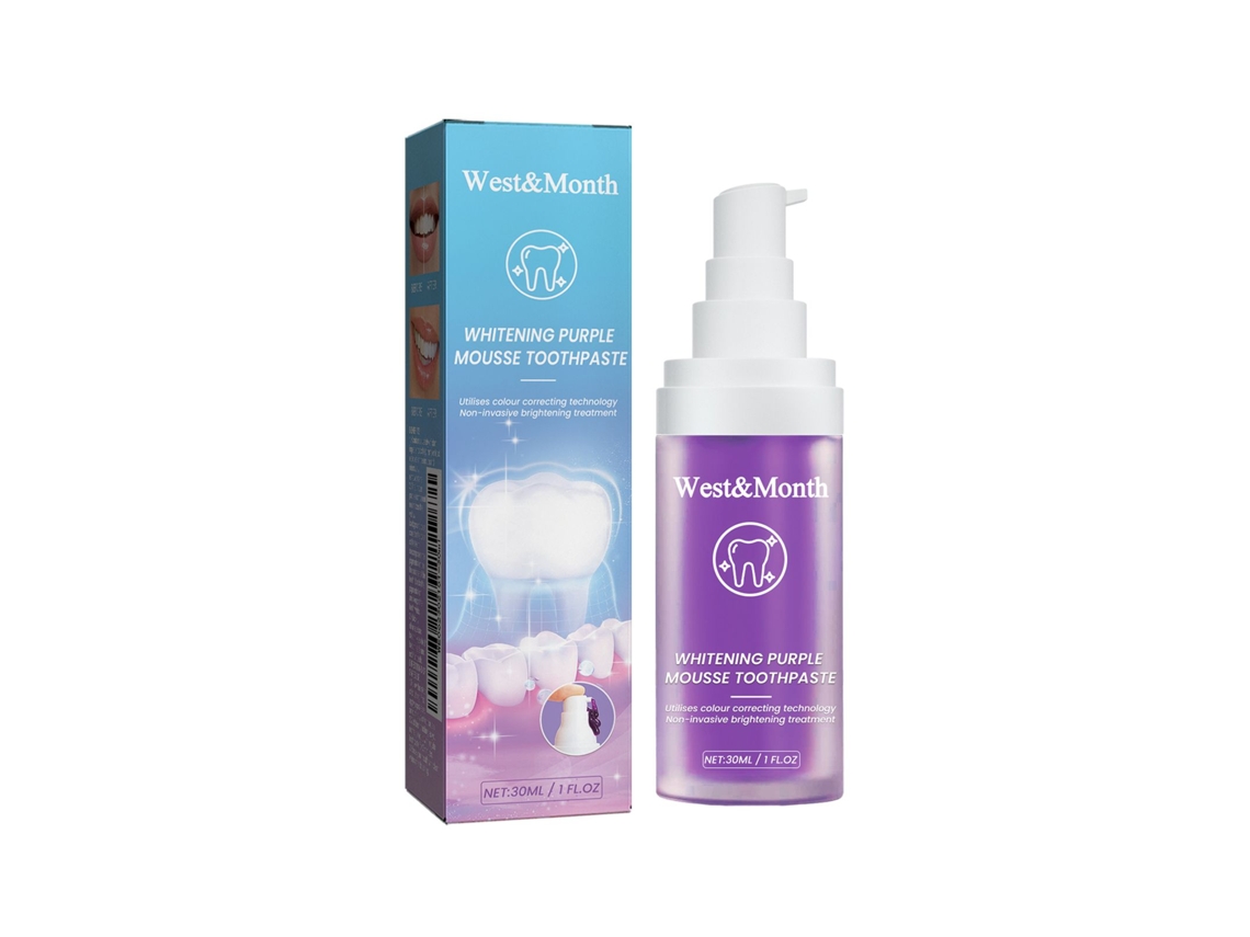 Pasta de Dentes Bright White Mousse Roxa V34