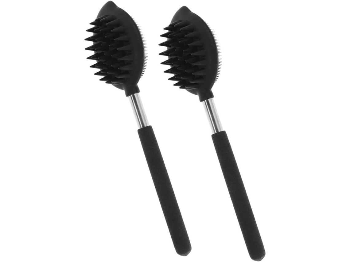 Conjunto De Escova Esfoliante Corporal Masculina Com Cabo Silicone