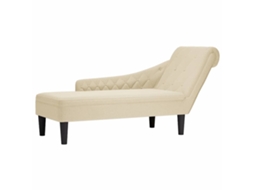 Chaise Lounge, Chaise Lounges Vidaxl Creme Tecido