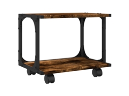 Printer Stand, Printer Stands Vidaxl Marrom Madeira Processada