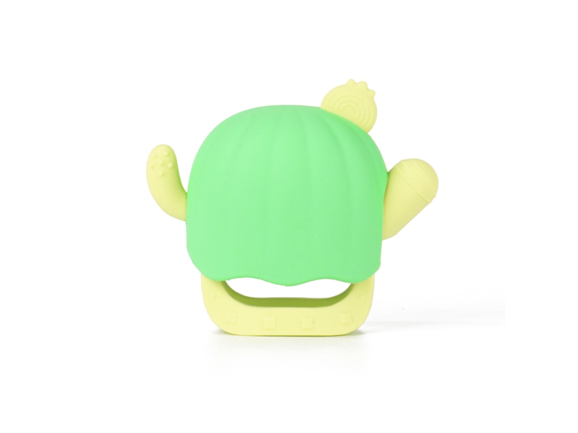 Mali chupeta de Dentes para Bebê Forma de Cacto Silicone Macio Brinquedo Mordedor Verde
