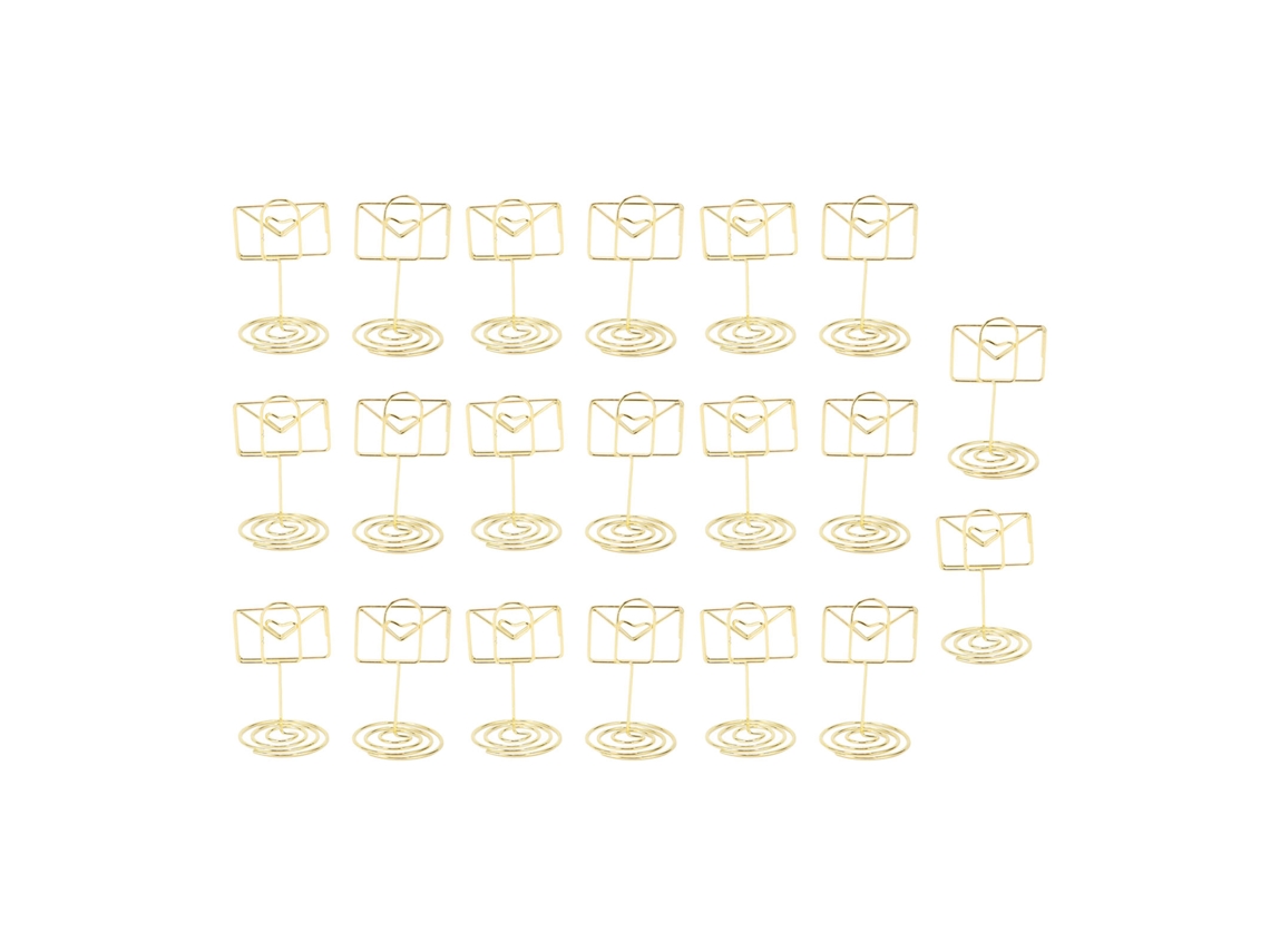 20 Peças De Portavasos De Mesa Dourados Exquisitos Em Forma De Sobre Protegidos Contra A Oxidação Para Fotos E Cartões