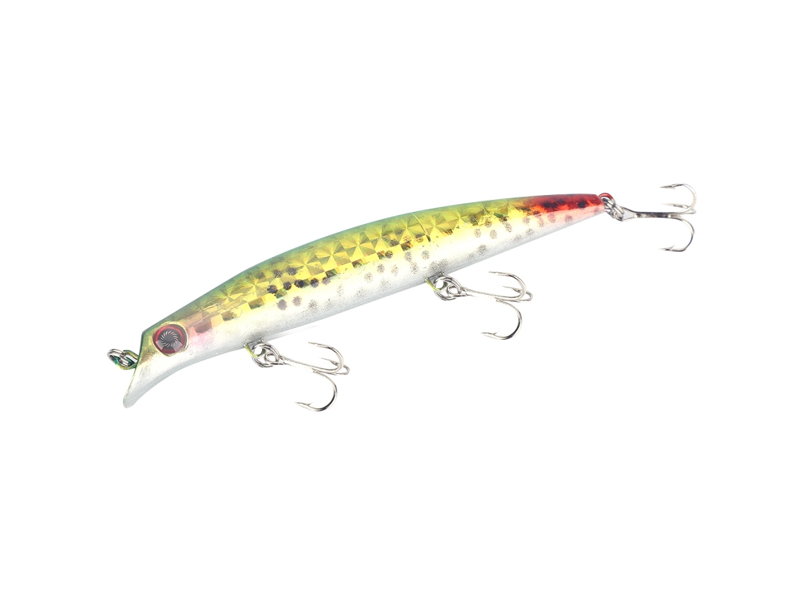Isca Artificial Minnow Dourado Verde 3un