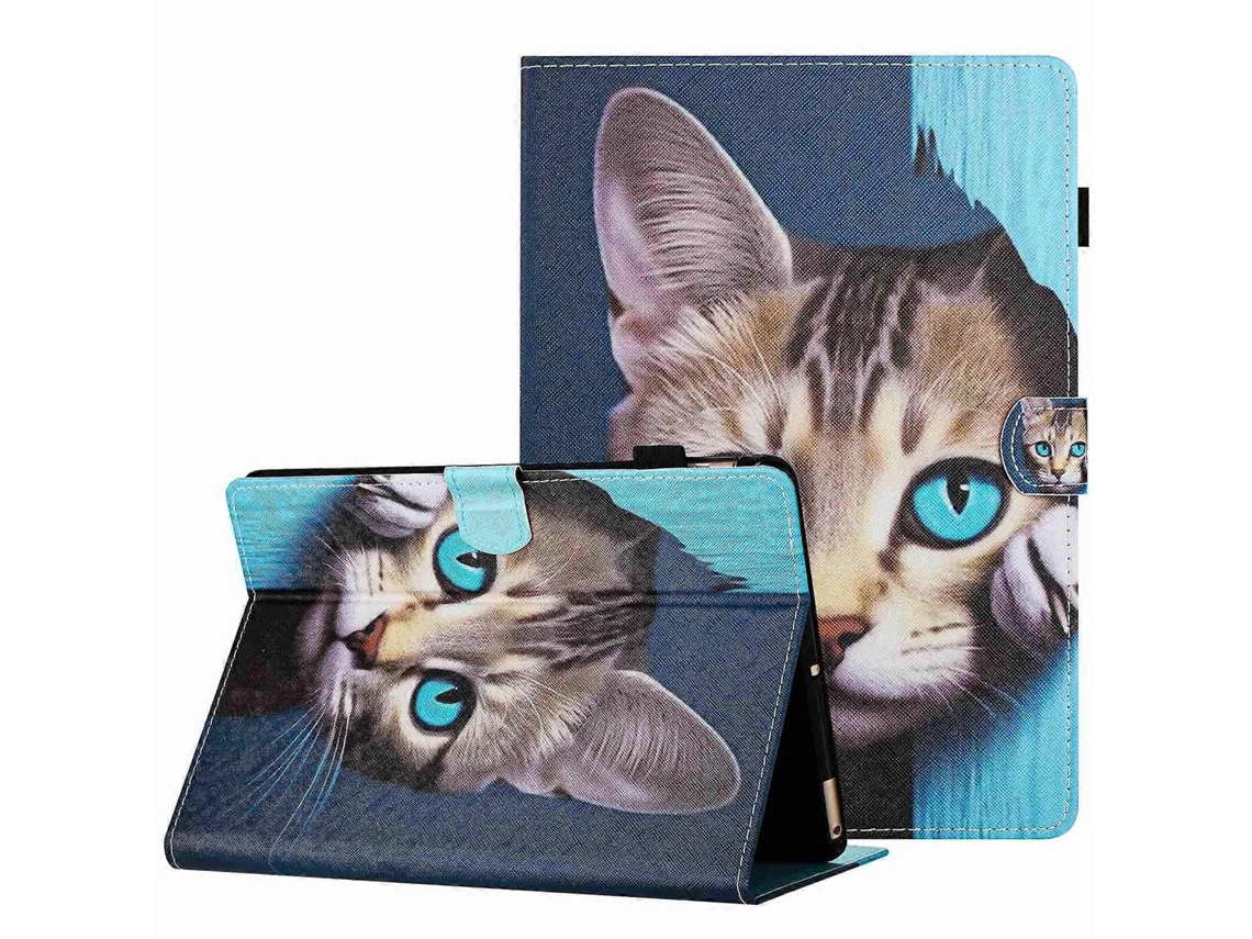 Capa de couro Webake para tablet inteligente com padrão pintado e costura