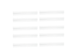 10 Bobinas Encadernação Espiral 16mm 30 Furos Capacidade 130 Folhas Plástico Transparente Kit