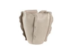 Vaso Home Esprit Branco Cerâmica Estilo Artesanal Moderno 33 X 33 X 32 Cm