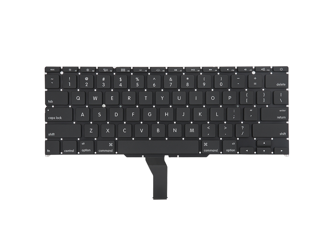Teclado de substituição com retroiluminação dourada (sem retroiluminação, compatível com MacBook Air de 11 polegadas A1370)