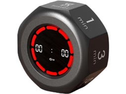 Temporizador Sensor Gravidade – Temporizador Flip – Lcd – Digital – Plástico – Preto
