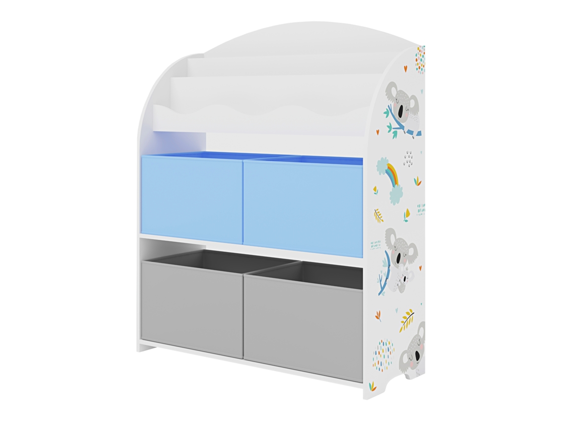 Estante Infantil Orust com Motivo em Aglomerado 98X83X30 Cm Motivo Koala Cinzento/Azul [EN.CASA]