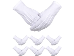 Yuru 6 Pares de Luvas Uniforme para Desfile Traje Policial Fato Tuxedo Guarda