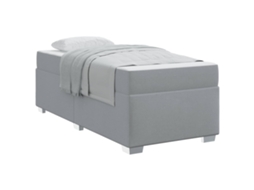 Vidaxl Estrutura da Cama com Colchão Cinzento claro 80 X 200 Cm Tecido
