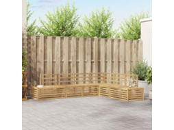 Vidaxl Conjunto De Sofás Para Exterior 6 Peça Branco