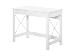 Mesa de Pc com e Minimalista. em Madeira e Aço.. 105x50x76 Cm Branco