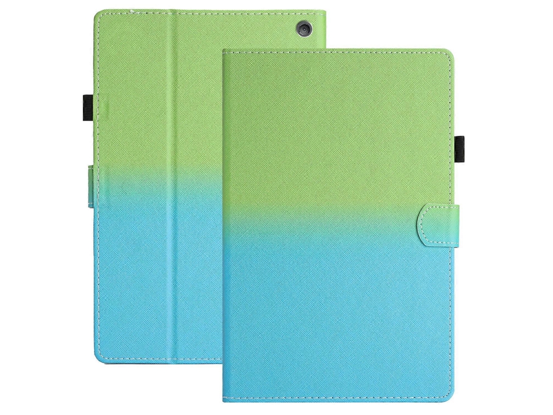 Capa de couro com costura gradiente para tablet Amazon Kindle Fire HD8 2020 (Webake)