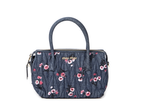 Saco De Ombro De Mulher Miu Miu Small Boston Azul (tamanho Único)
