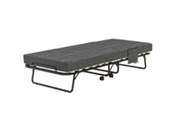 Cama Dobrável, Colchão, 4 Rolos, Estrutura Metálica, Até 150 Kg, 190 X 80 X 42 Cm, Cinza Escuro