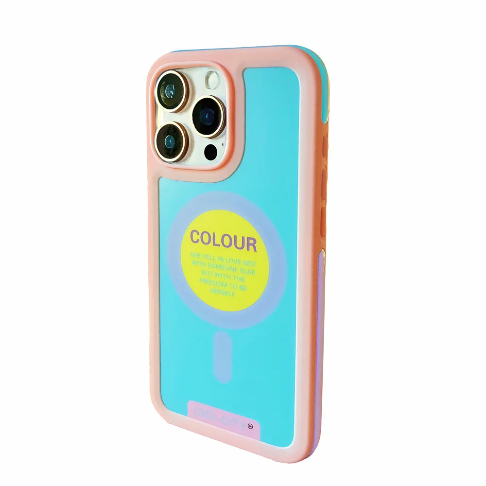 Capa Magsafe Para Iphone 17 Pro (rosa E Azul)