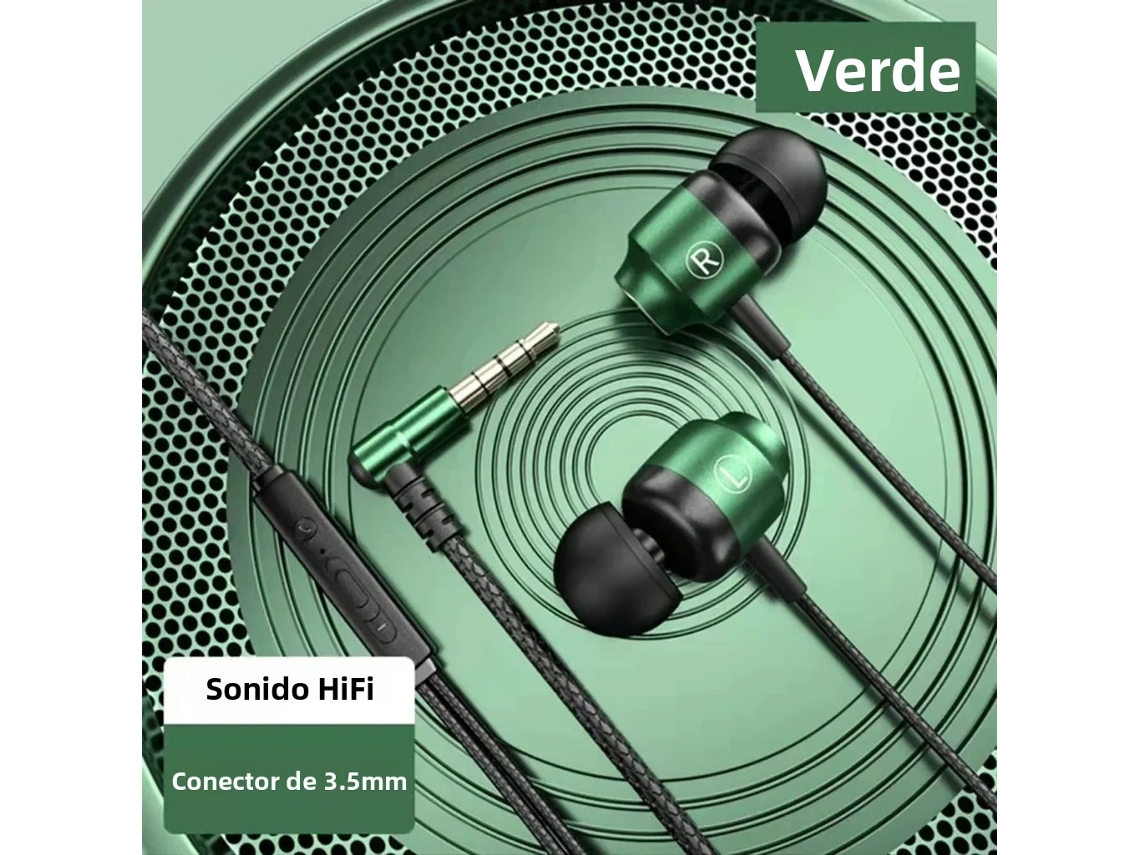 Fone de Ouvido para Jogos , Estéreo com Graves Potentes, Hiif, Magnético. MDUG (verde, 3,5 Mm)