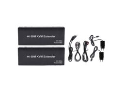 Aetheria extensor Kvm Usb com Interface Multimídia Hd Transmite 4k a 60hz Até 60m Via Cabo Cat5e 6 7 Plug Eu