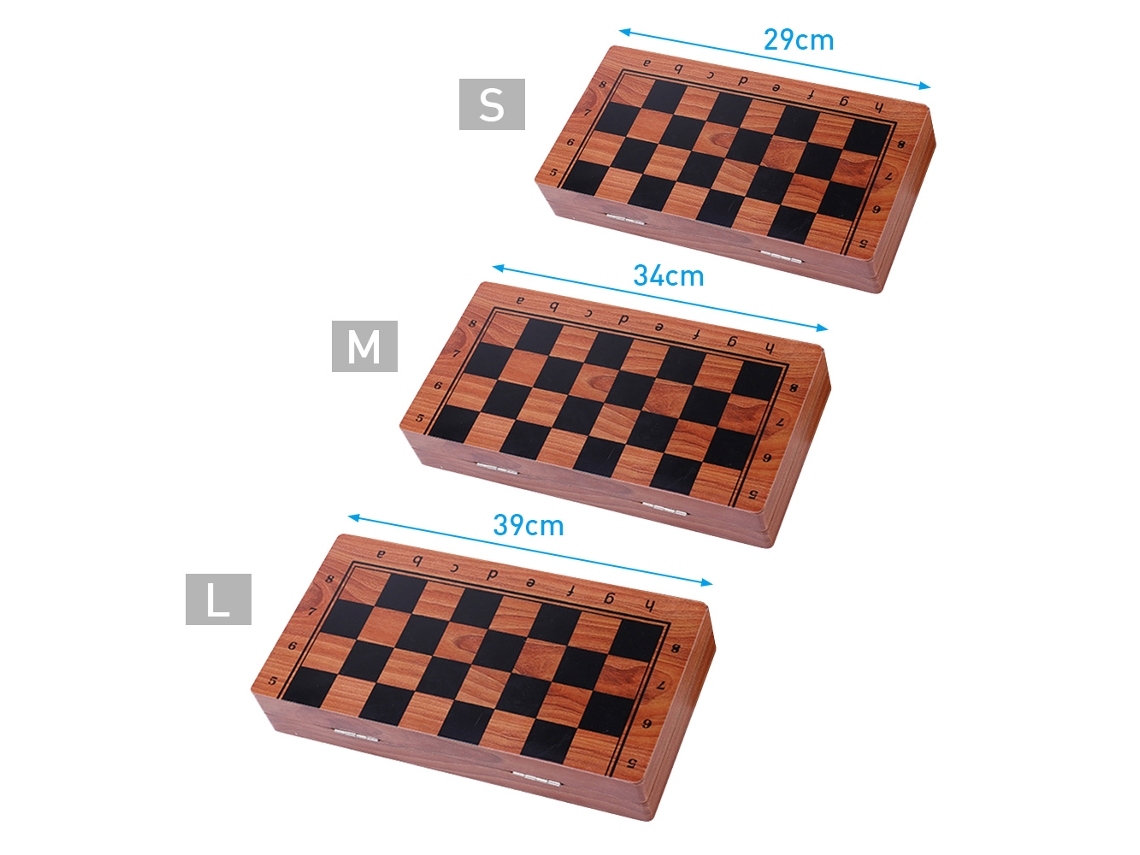 Jogo de Xadrez Business de Madeira Magnético e Portátil