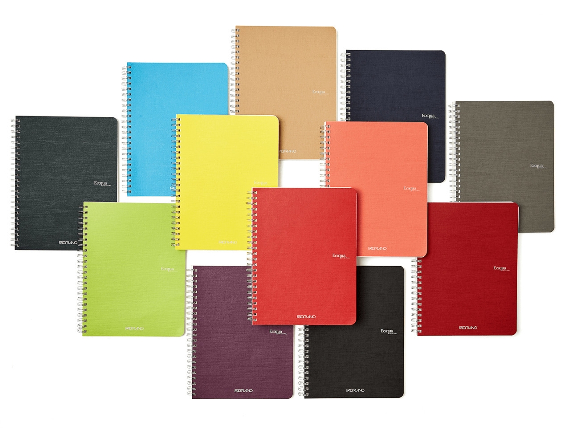 Fabriano Ecoqua Caderno e bloco original A4 70 folhas Preto