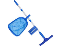 Kit de Limpeza para Piscinas Inoomp com Cabo Telescópico, Escova de Borracha, Esponja e Skimmer: Solução de Limpeza CHABERLU