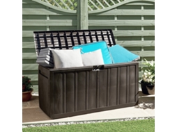 Vidaxl Caixa Para Almofadões 117x45,5x57,5 Cm 270 L Castanho