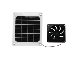 Kit Ventilador Solar 20w 6 Polegadas Portátil Galinheiro