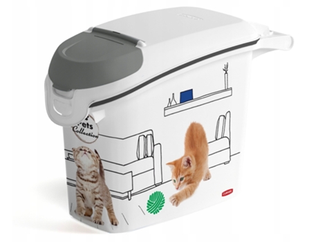 Contenedor Curve Para Comida Seca Y Arena Para Gatos 15l Kadax