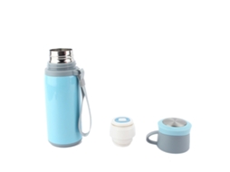 Garrafa Térmica A Vácuo De Parede Dupla De Aço Inoxidável De 350 Ml, Caneca Para Chá E Água, Azul Brilvibera