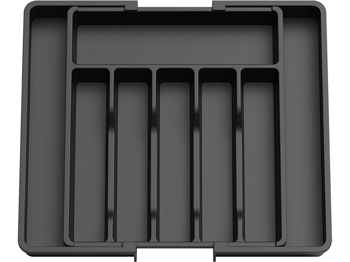 Lurelia Bandeja Para Talheres, Expansível, 8 Compartimentos, Para Gaveta De Cozinha, 57 X 38 X 5 Cm, Sem Bpa, Uso Diário