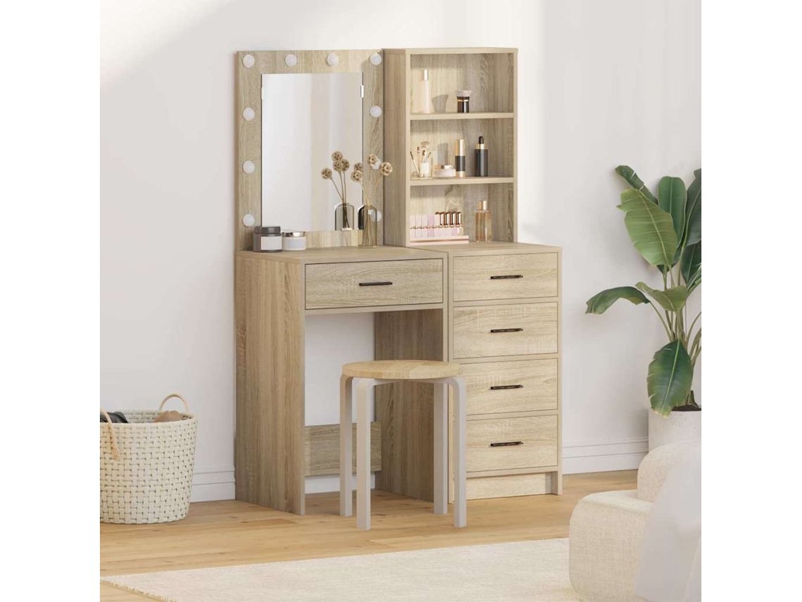 Vidaxl Mesa De Vestir 2 Unid. Castanho 50 X 41 X 135 Cm