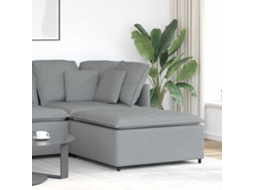 Vidaxl Módulo De Pufe Modular Para Sofá Cinza Claro 100x100x48 Cm