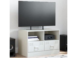 Vidaxl Móvel De Tv 67x39x44 Cm Aço Branco