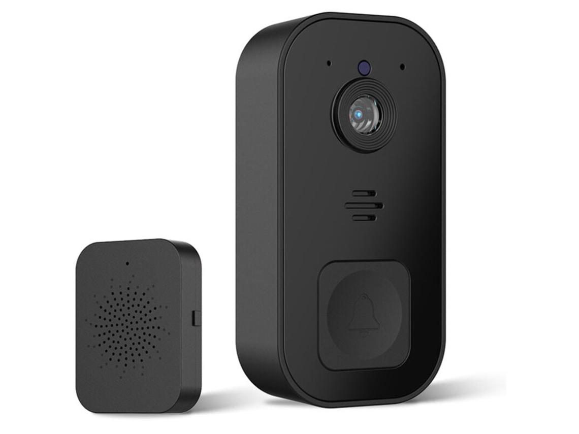 Campainha De Vídeo Sem Fio Campainha Inteligente Fácil Instalação Suporte 2.4g Wi Fi Preto Slowmoose