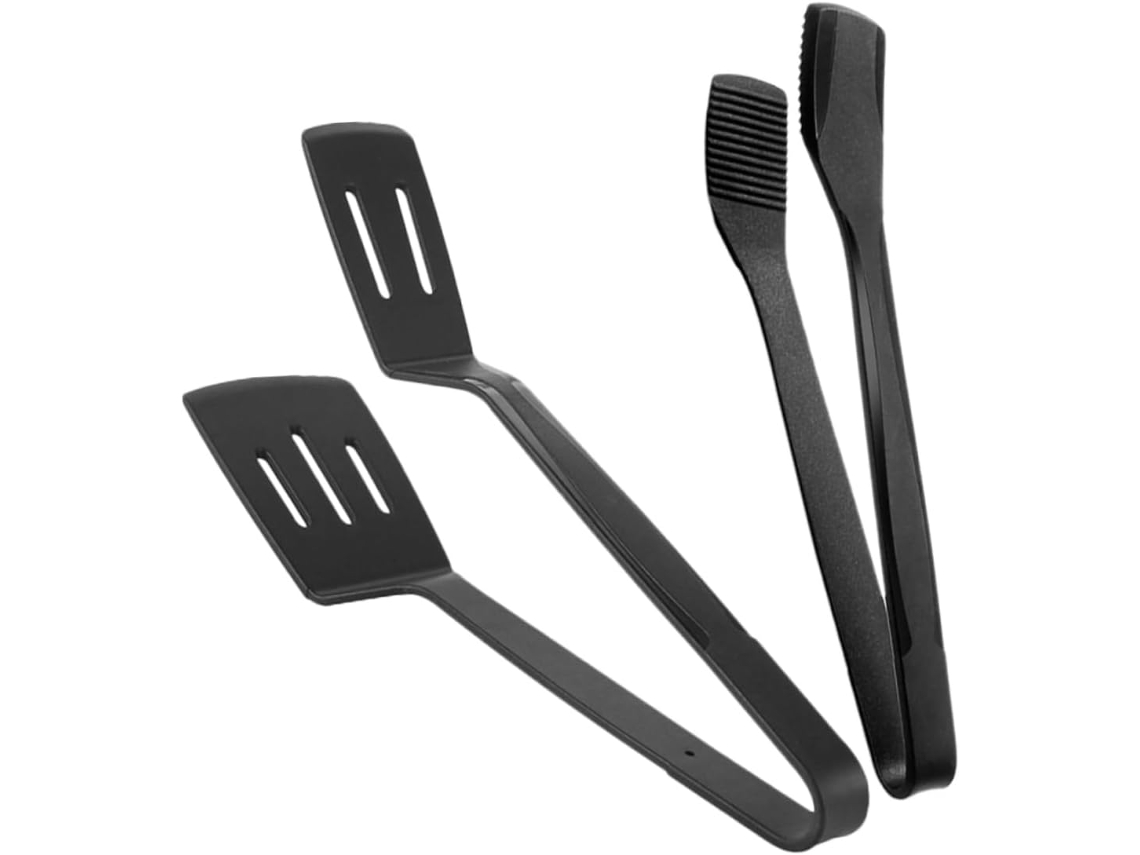 Espátulas E Pinças De Silicone Aboofan 2 Peças Para Churrasco, Multifuncionais Para Virar Peixe, Bife E Outros Alimentos
