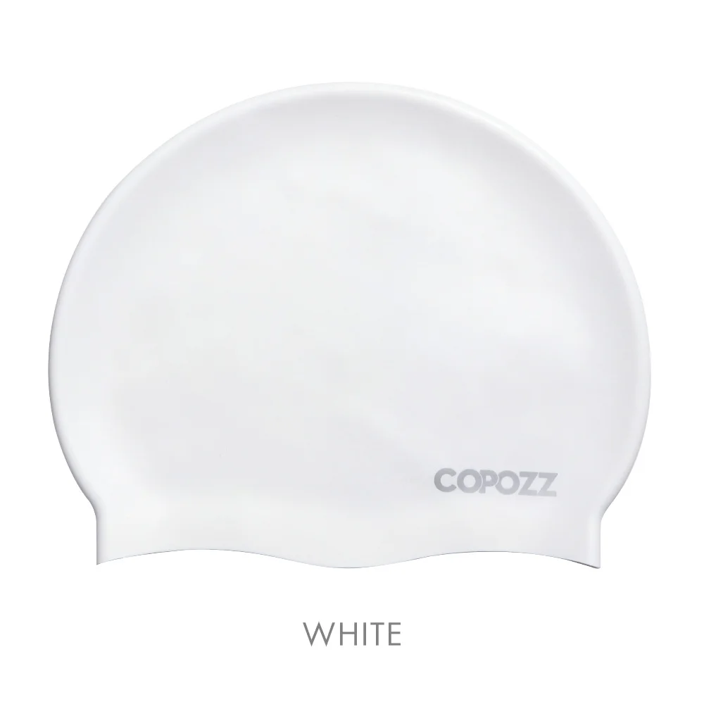 Touca de Natação Profissional MDUG de Silicone para Adultos, Branco | MDUG