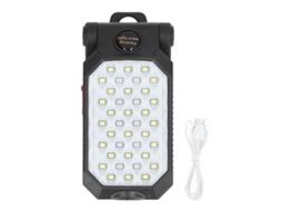 Lanterna Led Recarregável Cob com Ímã, Luz de Trabalho Ajustável e Ideal para Camping. CHABERLU