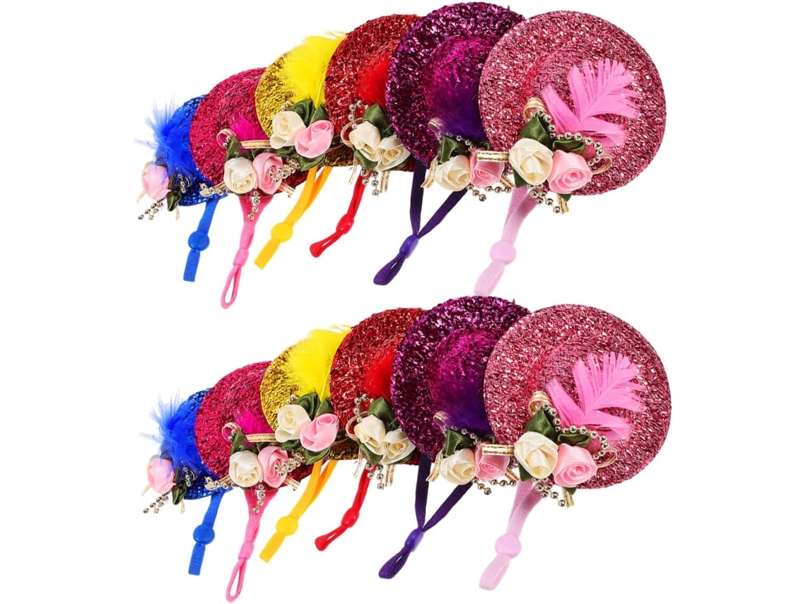 Conjunto De 12 Chapéus Galinha Divertidos E Leves Com Alça Ajustável Galinhas, Pássaros E Pequenos De