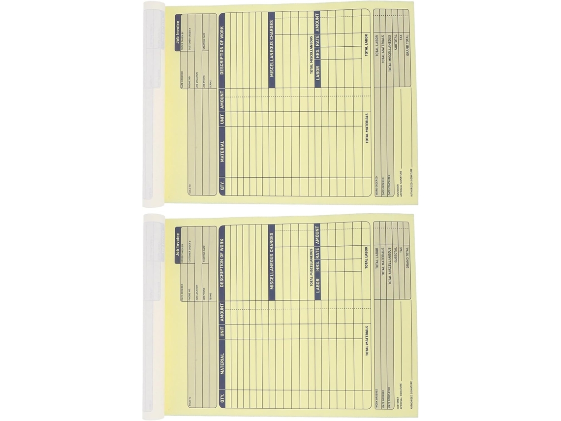 50 Conjuntos Carnet De Factures 2 Partes, Por Bloco