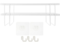 Organizador De Banheiro Iplusmile Com Suporte Para Vaso Sanitário, Prateleira De Ferro Camada Única, Branco, À Prova D